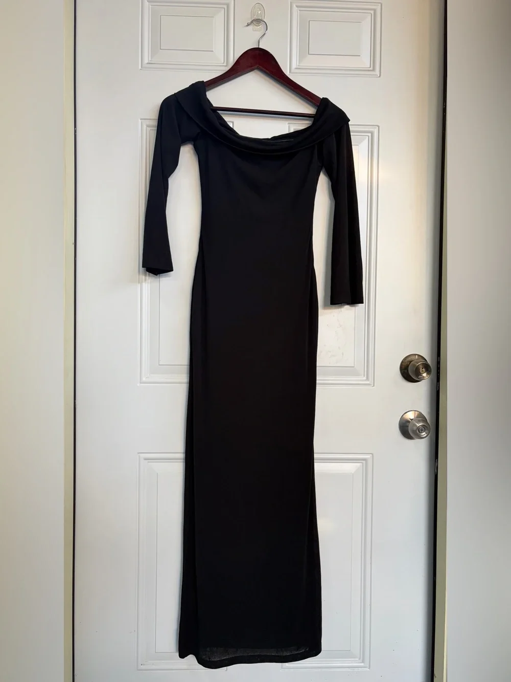 NWOT Princess Polly Maida Off-The-Shoulder Maxi Dress Black Size 2 New - Picture 4 of 10